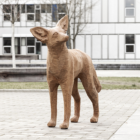 Tricksters Plan FU Berlin Skulptur Kojote
