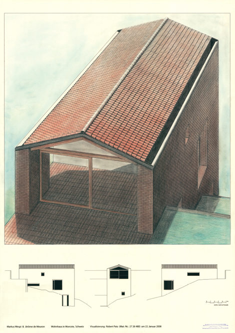 Wespi de Meuron Wohnhaus in Morcote Visualisierung